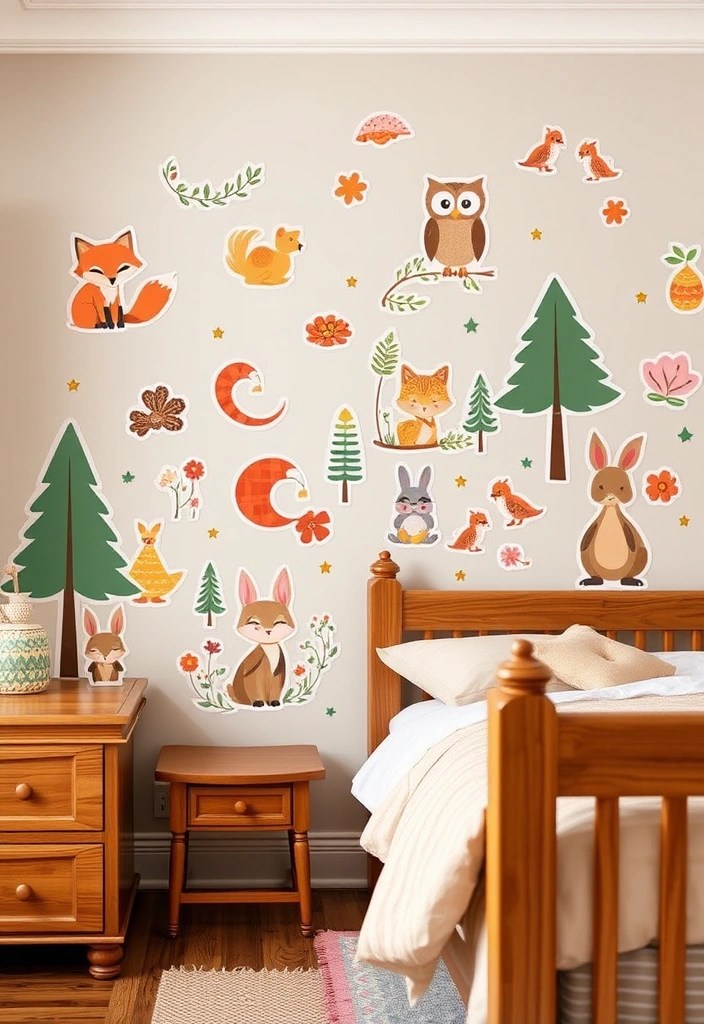 15 Adorable Children's Stickers That Will Make Their Room a Magical Place (Don't Miss #8!) - 1. Whimsical Woodland Creatures